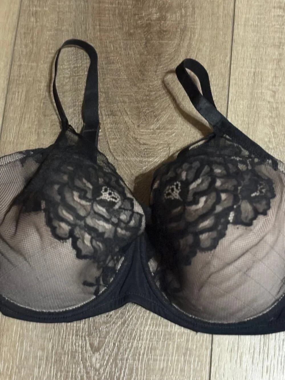 NATORI Flora Underwire Contour Bra Size 34G Black